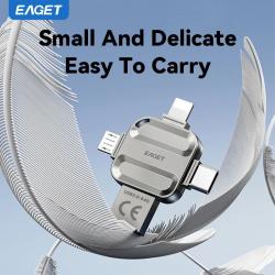 Eaget USB Flash Drive 4 in 1 USB3.0 Type C Lighting Mirco interface Me