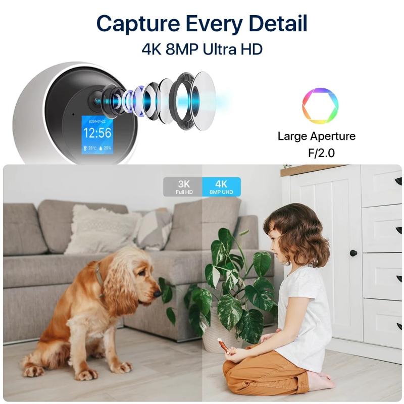 ZOSI 4K 5MP 4MP 2.4G/5G WiFi Security Camera Video Call Baby Monitor I