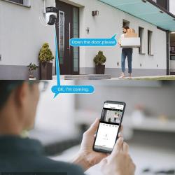 Three Lens PTZ IP Camera Outdoor HD Three Screen WiFi Security Camera 