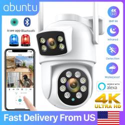 8MP 4K Wifi Security Camera Outdoor Night Vision PTZ IP Camera CCTV Du