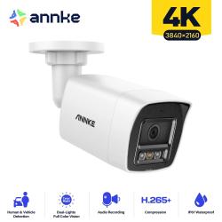 Annke 8MP 4K HD IP Security Camera Poe Dual Light Audio Fixed Bullet C
