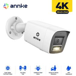 Annke 8MP 4K HD IP Security Camera Poe Dual Light Audio Fixed Bullet C