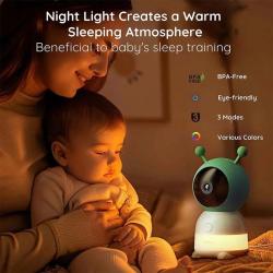 BOIFUN 2K 5" Baby Monitor Camera, 360° Rotation with Phone App, Colorf