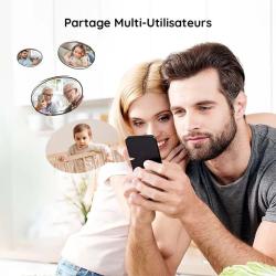 BOIFUN 2K 5" Baby Monitor Camera, 360° Rotation with Phone App, Colorf