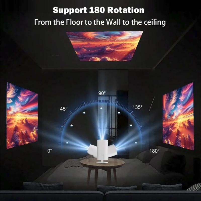 Projector 4K Native HD 1080P Dual Wifi6 Cinema Portable Projetor Built