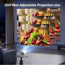 Projector 4K Native HD 1080P Dual Wifi6 Cinema Portable Projetor Built