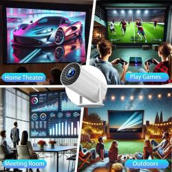 Projector 4K Native HD 1080P Dual Wifi6 Cinema Portable Projetor Built