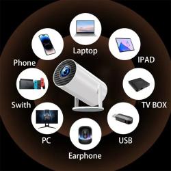 Projector 4K Native HD 1080P Dual Wifi6 Cinema Portable Projetor Built