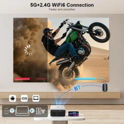 TD85SE 2K 4K Full HD 1080P Video Projector Android 12 Auto Focus Home 