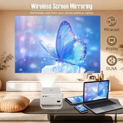 DITONG 1080P 800ANSI 4K Android 11 360° HD Projector With Auto Keyston