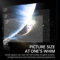 HONGTOP S40 Android 11 Mini Projector Support 4K 1080P 2.4G/5GWIFI BT5