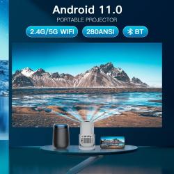 P30 Smart Mini Projector Android 11 WiFi6 Bluetooth Smart Mini Portabl