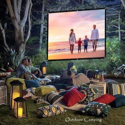 Foldable Anti-Crease Portable Projector Movies Screen Home Cinema Thea