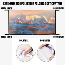 Foldable Anti-Crease Portable Projector Movies Screen Home Cinema Thea