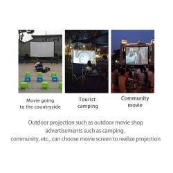 Foldable Anti-Crease Portable Projector Movies Screen Home Cinema Thea