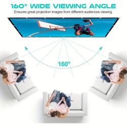 16: 9 white foldable projection screens, 60-150 inches, suitable for h