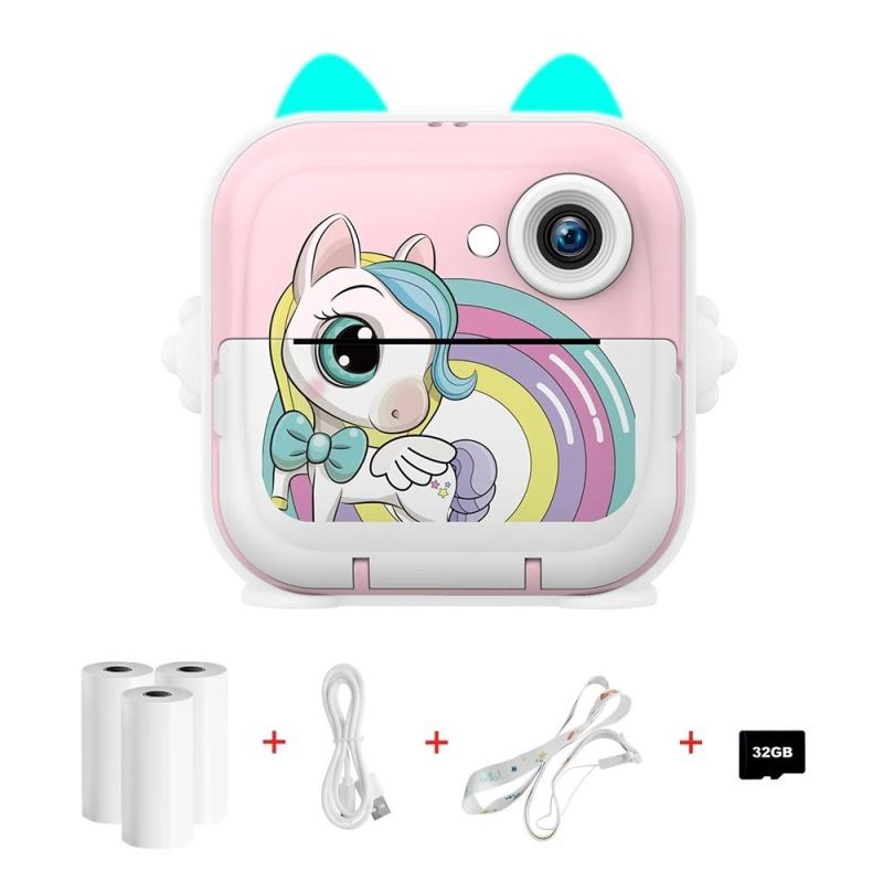 Kids Camera Instant Print Photo Label Thermal Printing Video Recording