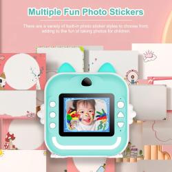 Kids Camera Instant Print Photo Label Thermal Printing Video Recording