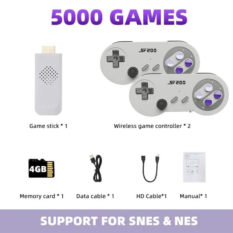 16BIT Retro Game Console For SNES NES HDMI-Compatible Game Stick Mini 