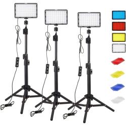 LED Photography Video Light Panel Lighting Photo Studio Lamp Kit With 
