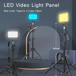 LED Photography Video Light Panel Lighting Photo Studio Lamp Kit With 