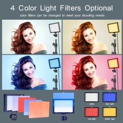 LED Photography Video Light Panel Lighting Photo Studio Lamp Kit With 