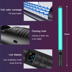 RGB Light Stick Wand With Tripod Stand Party Colorful LED Lamp Fill Li