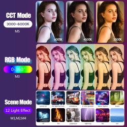 RGB Light Stick Wand With Tripod Stand Party Colorful LED Lamp Fill Li