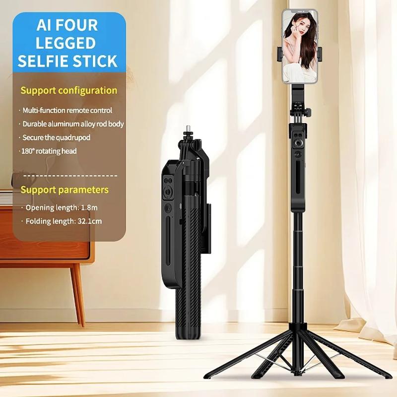 2025 new Expandable Portable IPhone Tripod Selfie Stick Selfie Stick W