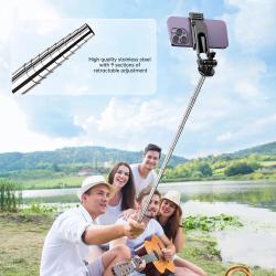 C13C13d Portable Selfie Stick Bluetooth Remote 360 Rotation Tripod Sta