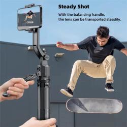 360°Selfie Stick With Bluetooth Remote Intelligent AI Follow-Up Anti S