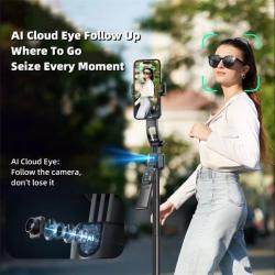 360°Selfie Stick With Bluetooth Remote Intelligent AI Follow-Up Anti S