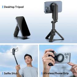 Ulanzi JJ03 Magnetic Phone Tripod Wireless Phone Grip Selfie Stick Des