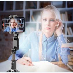 360 Rotation Following shooting Mode Gimbal Stabilizer Selfie Stick Tr