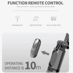FANGTUOSI Wireless Bluetooth Selfie Stick Tripod With Handheld Gimbal 
