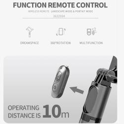 Q09 Wireless Bluetooth Selfie Stick Tripod Handheld Gimbal Stabilizer 