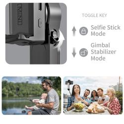 Q09 Wireless Bluetooth Selfie Stick Tripod Handheld Gimbal Stabilizer 