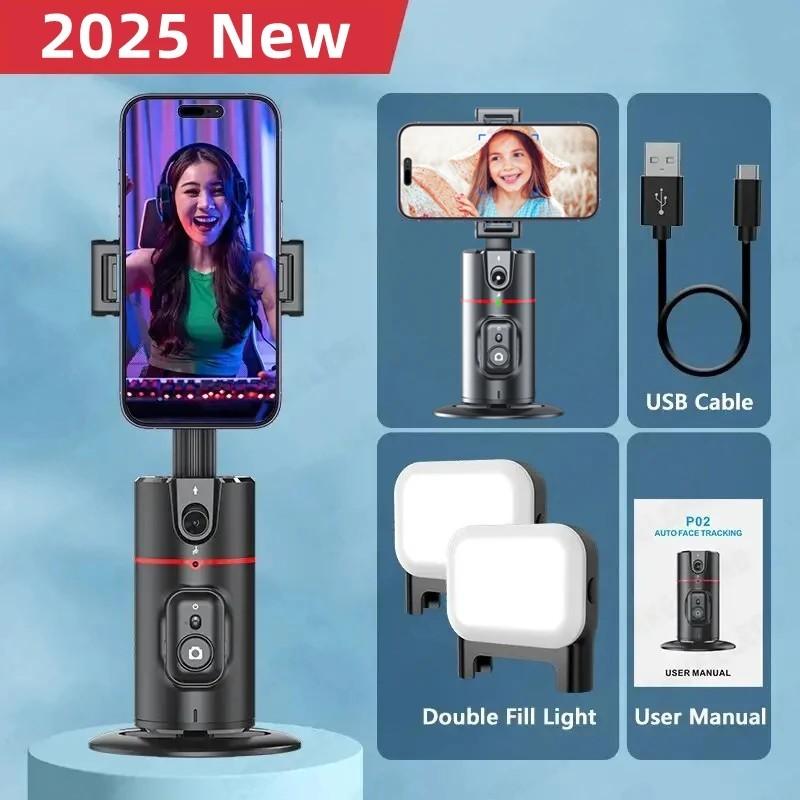 FANGTUOSI 2025 New 360 Rotation Gimbal Stabilizer Selfie Stick Monopod
