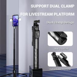 2025 New 1750mm Wireless Selfie Stick Tripod Stand Foldable Monopod Wi