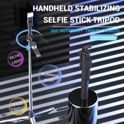 2025 New 1750mm Wireless Selfie Stick Tripod Stand Foldable Monopod Wi