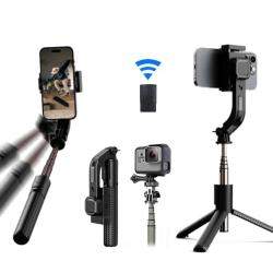 360 Rotation Following Shooting Mode Gimbal Stabilizer Selfie Stick Tr