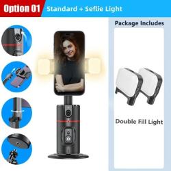 FGCLSY 360 Rotation Gimbal tripod 1.5M selfie stick and Light Stabiliz