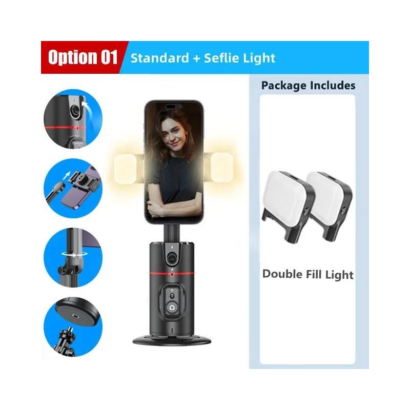 FGCLSY 360 Rotation Gimbal tripod 1.5M selfie stick and Light Stabiliz
