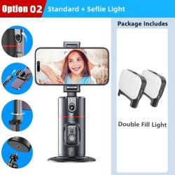 2025 NEW Gimbal Stabilizer Selfie Stick Foldable Wireless Tripod with 