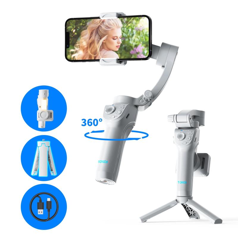 M01 3-Axis Anti-Shake Gimbal Phone Stabilizer Handheld Foldable Holder