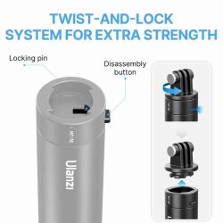 Ulanzi Go-Quick II 1.5m Selfie Stick Magnetic QR Gopro Mount for Gopro