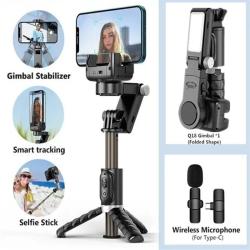 Gimbal Stabilizer Selfie Stick Tripod 360 Rotation Following Shooting 