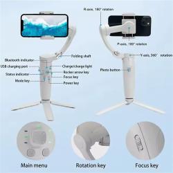 Anti-shake 3-Axis Gimbal Stabilizer selfie stick for Smartphone Video 