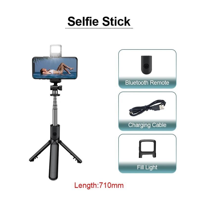 FANGTUOSI Wireless Bluetooth Selfie Stick Mobile Phone Holder Retracta