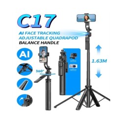 2025 Wireless Selfie Stick for Smartphone with Bluetooth Remote, Porta